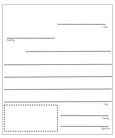 writing a letter template 2nd grade